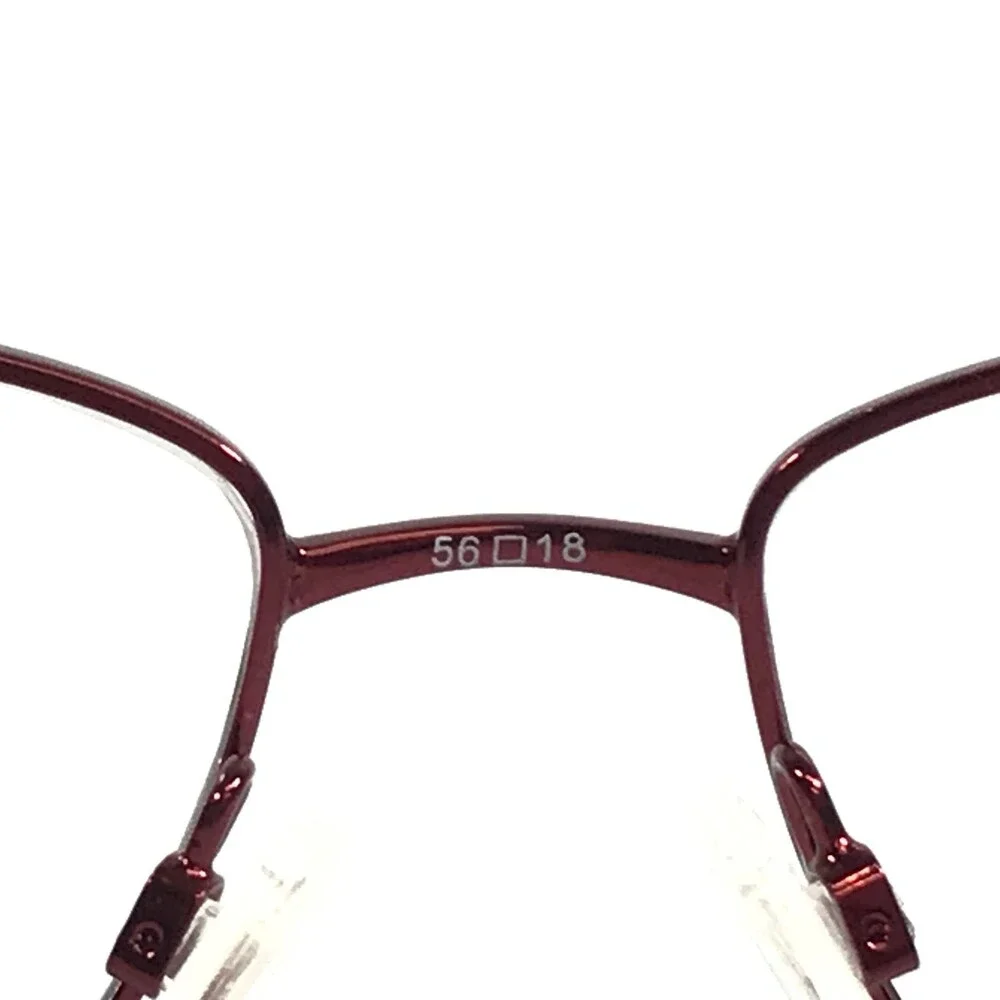 Modern Art Eyeglasses Frames A376 BURGUNDY Wire Rim Crystals 56-18-140
